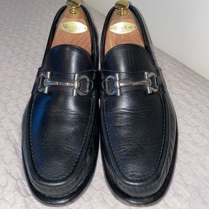 Salvatore Ferragamo Men's Gancini Leather Moccasin
